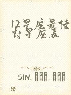 12星座最佳配对星座表