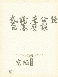 感谢老公发的红包怎么说