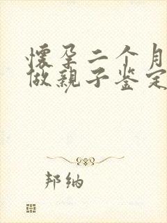 怀孕二个月可以做亲子鉴定吗