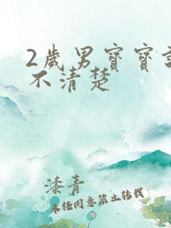 2岁男宝宝说话不清楚