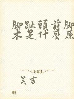 脚趾头前脚掌麻木是什么原因