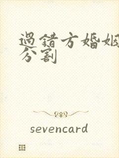 过错方婚姻财产分割