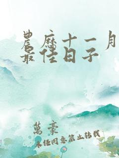 农历十一月结婚最佳日子