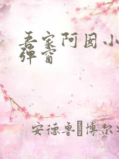 吾家阿囡小说无弹窗