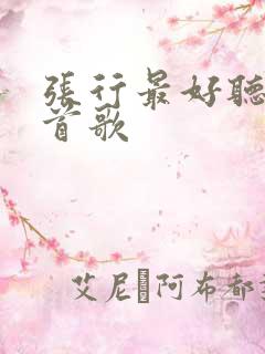 张行最好听的十首歌