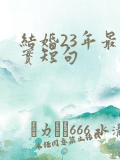 结婚23年最朴实短句