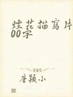 烟花描写片段300字