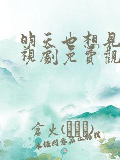 明天也想见你电视剧免费观看