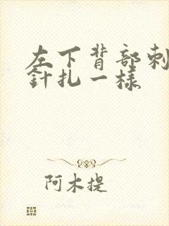 左下背部刺痛感针扎一样