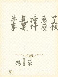 梦见撞车了人没事是什么预兆