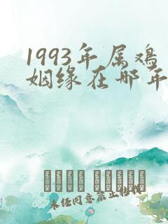 1993年属鸡姻缘在哪年最旺盛