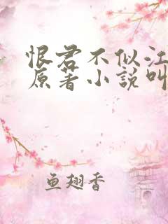 恨君不似江楼月原著小说叫什么