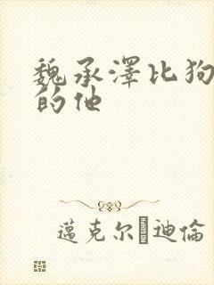 魏承泽比狗还狗的他