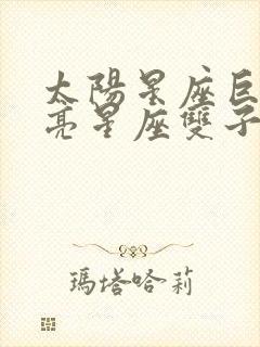 太阳星座巨蟹月亮星座双子