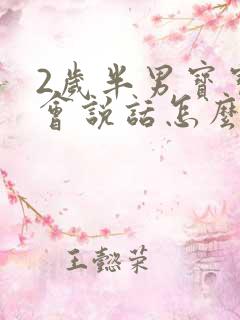 2岁半男宝宝不会说话怎么办