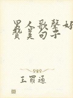 男人歌声好听的赞美句子