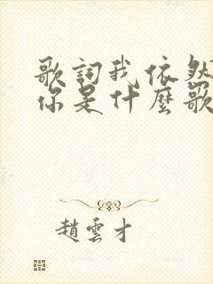 歌词我依然在等你是什么歌