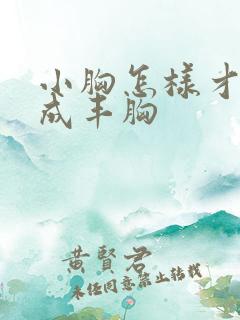 小胸怎样才能变成丰胸