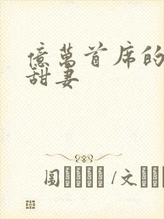 亿万首席的娇宠甜妻