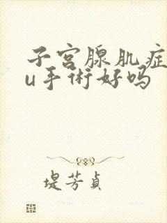 子宫腺肌症保宫u手术好吗