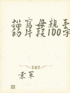 描写母亲手细节的片段100字