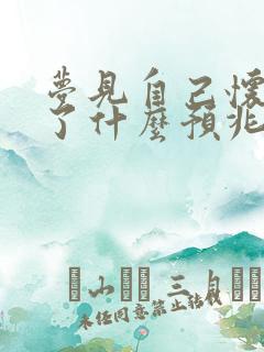 梦见自己怀小孩了什么预兆