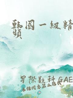 韩国一级精品视频
