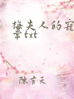 梅夫人的宠夫日常txt