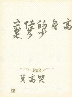 宋佳的身高体重是多少