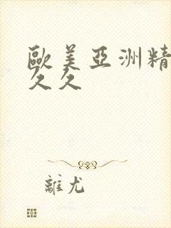 欧美亚洲精品久久久