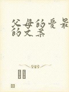 父母的爱最暖心的文案