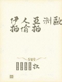 伊人亚洲欧美自拍偷拍