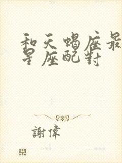 和天蝎座最配的星座配对