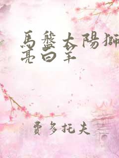 马盘太阳狮子月亮白羊