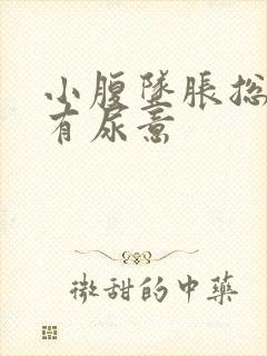 小腹坠胀总感觉有尿意