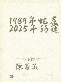 1989年蛇在2025年的运势