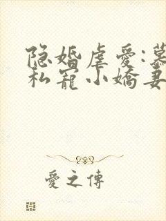 隐婚虐爱:慕少私宠小娇妻