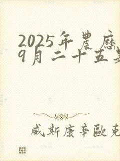 2025年农历9月二十五是黄道吉日吗