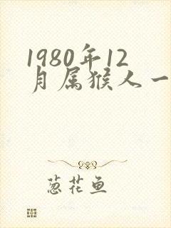1980年12月属猴人一生命运
