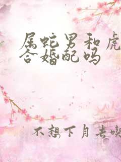 属蛇男和虎女适合婚配吗