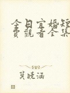 今日宜婚短剧免费观看全集