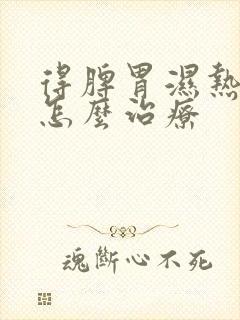 得脾胃湿热可以怎么治疗