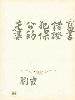 老公犯错写给老婆的保证书