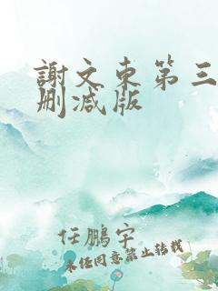 谢文东第三季无删减版