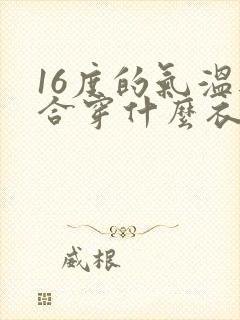 16度的气温适合穿什么衣服