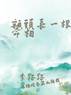 额头长一根白毛命相