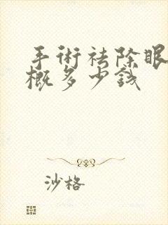 手术祛除眼袋大概多少钱