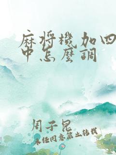 麻将机加四个红中怎么调