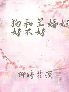 狗和羊婚姻到底好不好