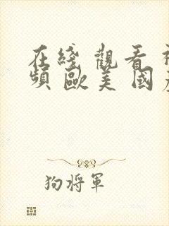 在线 观看 视频 欧美 国产